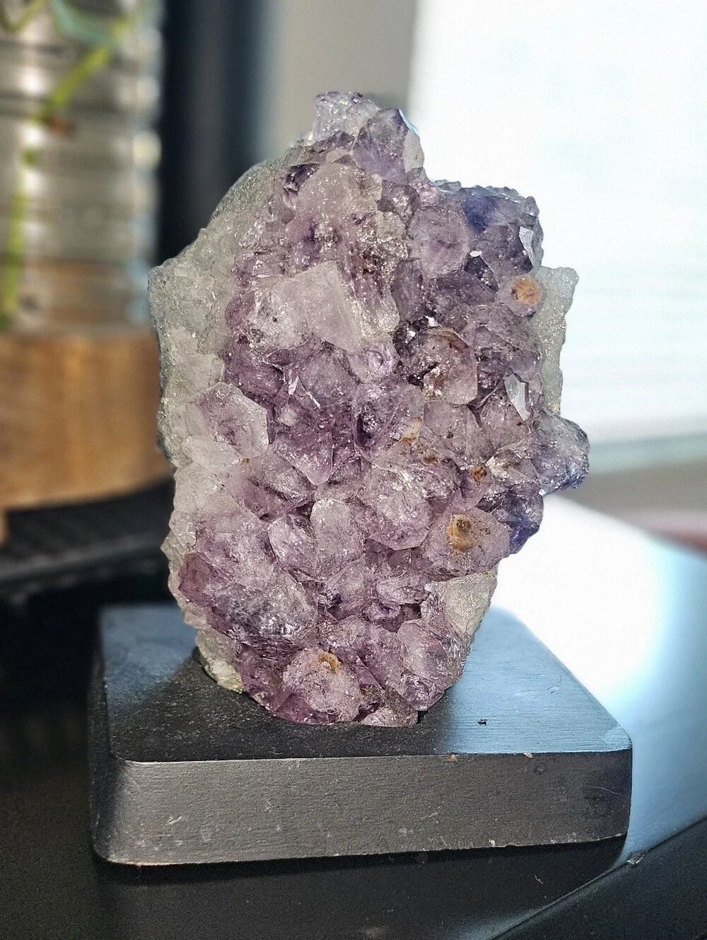 Amethyst Crystal Cluster Decorative Accent - Purple